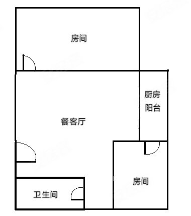 侧贤里住宅区2室1厅1卫55㎡东26万