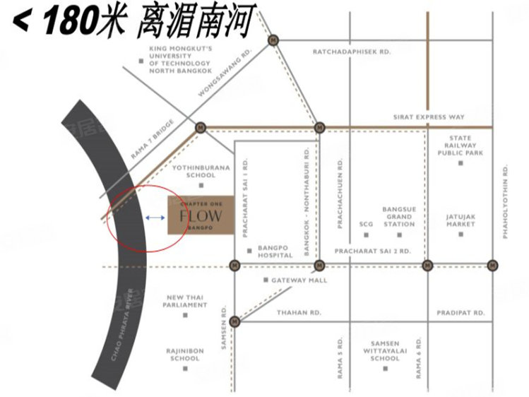 泰国曼谷约¥86～135万曼谷一线河景公寓·均价2万起·泰国 开发商·御江一品苑新房公寓图片