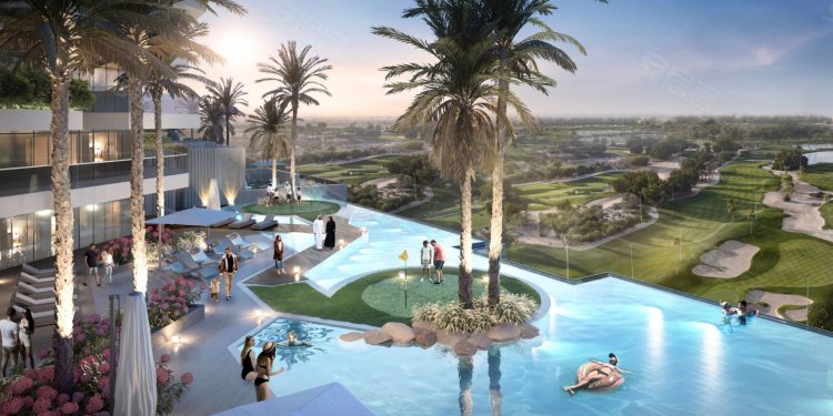 阿联酋迪拜酋长国迪拜约¥173～291万迪拜房产：达马克山庄，高尔夫景观房Golf Green可月付新房公寓图片