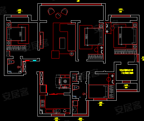 安阳市建业壹号城邦4室2厅3卫153㎡南北105万