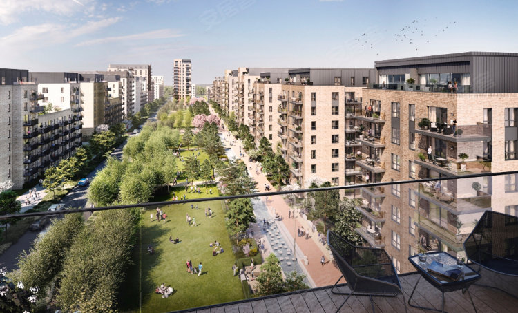 英国大伦敦约¥265～581万Southall Waterside-西伦敦 大区域活力社区新房公寓图片