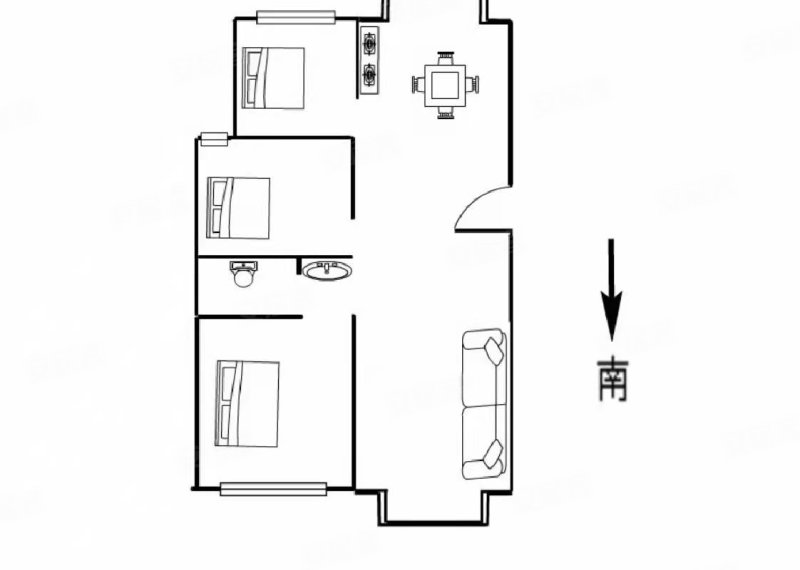 美晨小区3室2厅1卫80㎡南北58万