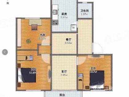 泗洪京公馆3室1厅1卫117㎡南80万