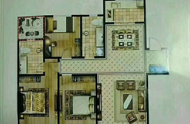 仙庭湖畔3室2厅126㎡46万二手房图片