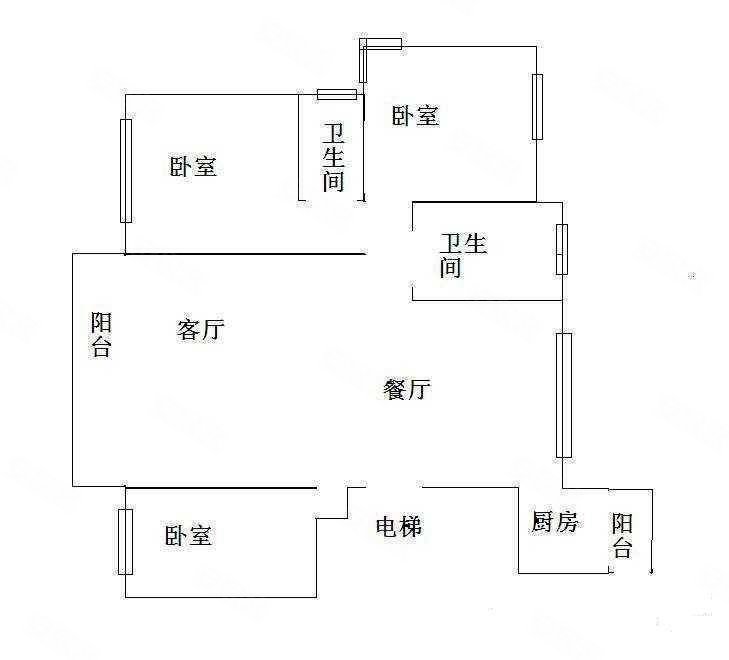 东方威尼斯3室2厅2卫128㎡南北82万