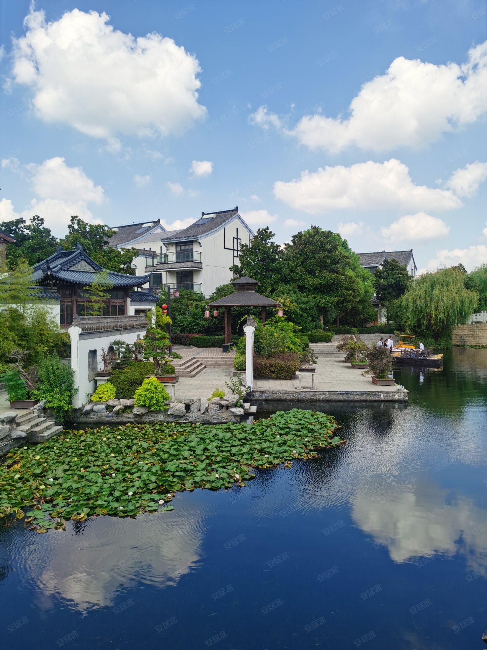 400平双拼别墅扬州院子大型中式园林别墅区