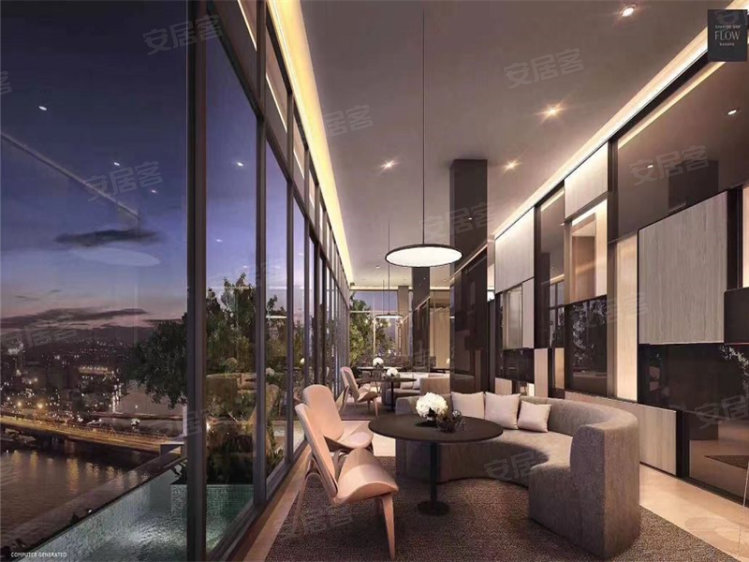 泰国曼谷约¥86～135万曼谷一线河景公寓·均价2万起·泰国 开发商·御江一品苑新房公寓图片