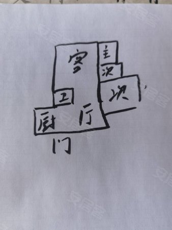 高新华府3室2厅1卫107㎡南北196万