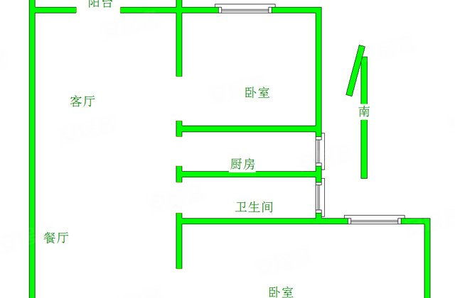 颐竹苑2室2厅94㎡95万二手房图片