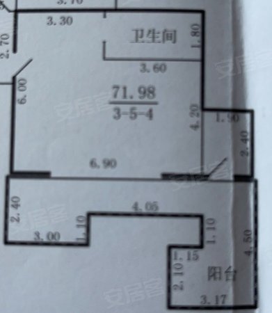 中铁国际生态城1室1厅1卫71㎡南北42万