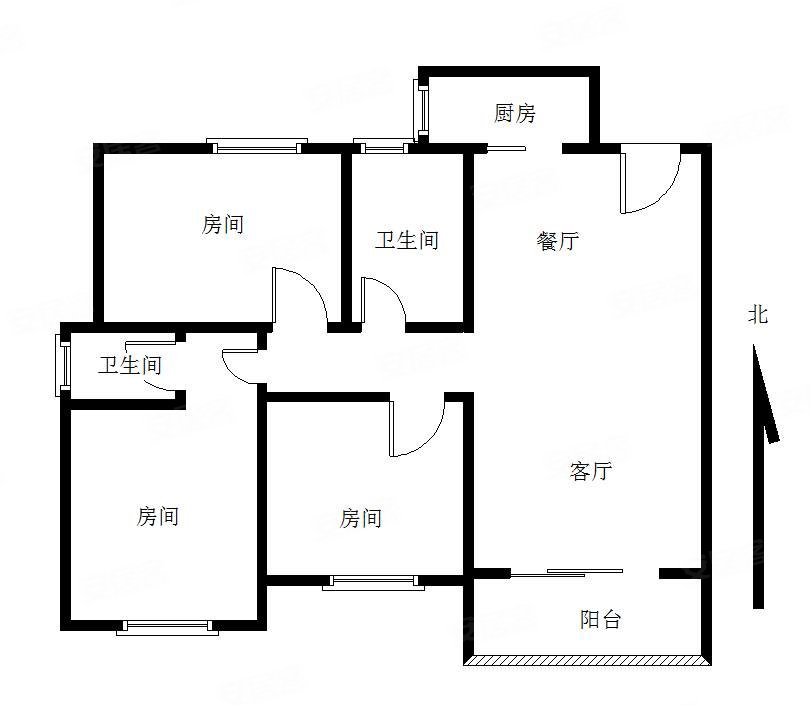 博富名苑4室2厅2卫110.29㎡南北128万