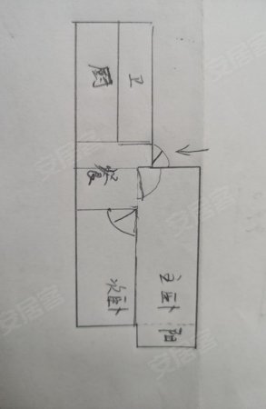 园田路2号院2室1厅1卫51.54㎡南55万