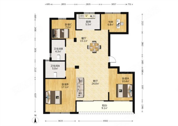 城南越州府 电梯洋房 阳光好 急售,融创越州府二手房,285万,4室1厅,2