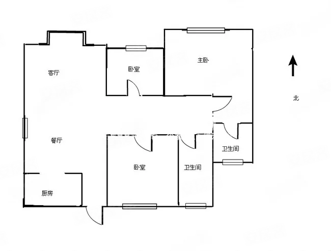 兴科金地3室2厅2卫137.88㎡南北100万