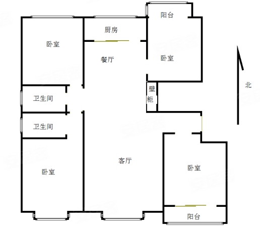 新一代C区4室2厅2卫168.43㎡南193万