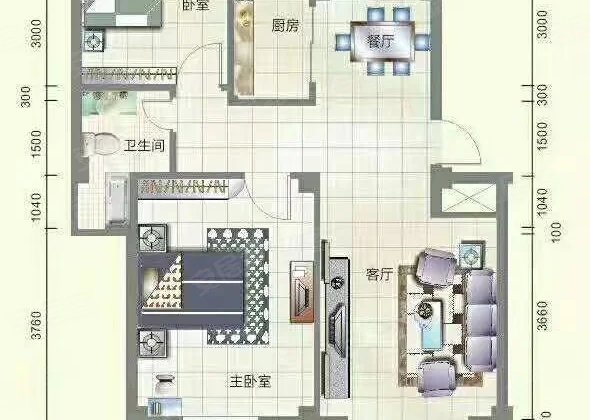 和贵花园2室2厅85.88㎡55万二手房图片