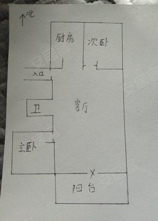 城墙街春城路一号楼2室2厅1卫73.2㎡南14.5万