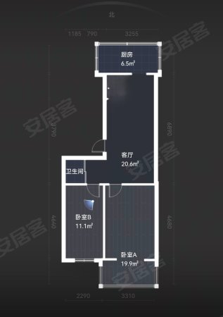 丽江花园2室1厅1卫76㎡南北63万