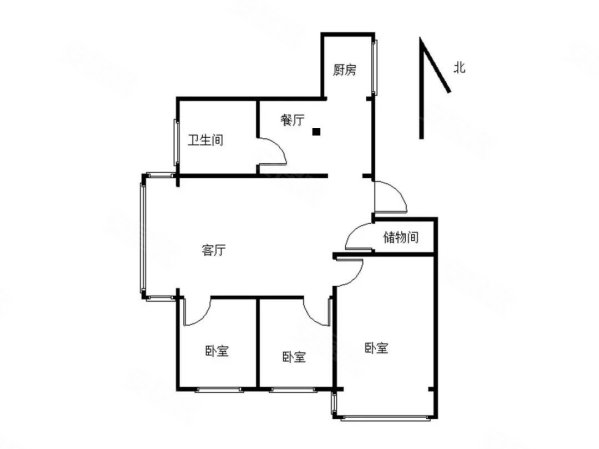 于家小区3室2厅1卫128㎡南北60万