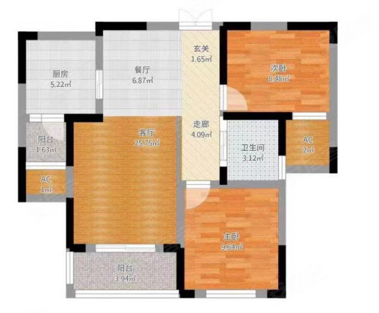田川未来社区3室2厅2卫95㎡南北140万