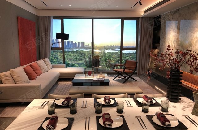 莱山区 高端改善社区 大平层 送车位 法式园林融创