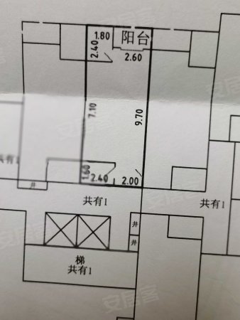 金福名苑1室1厅1卫58.41㎡东30万