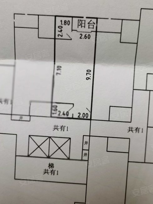 金福名苑1室1厅1卫58.41㎡东30万