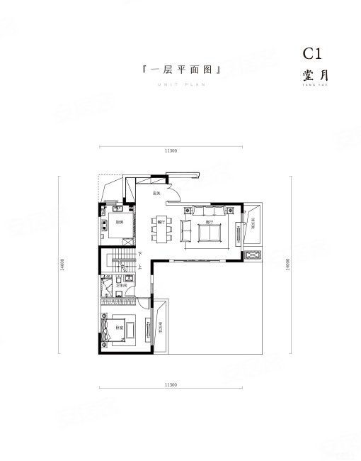 雁鸣叙4室2厅3卫113㎡南270万