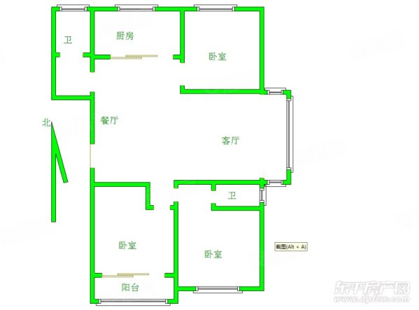 鑫海翰林苑3室2厅2卫123㎡南76万