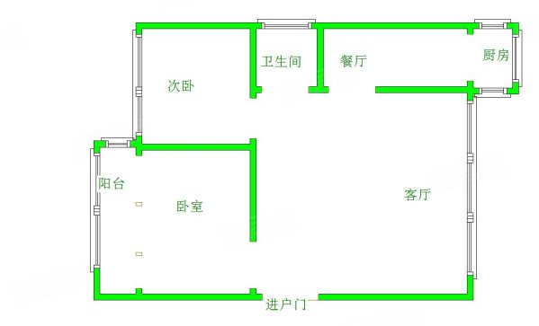 戴河苑2室1厅1卫74㎡南北36万