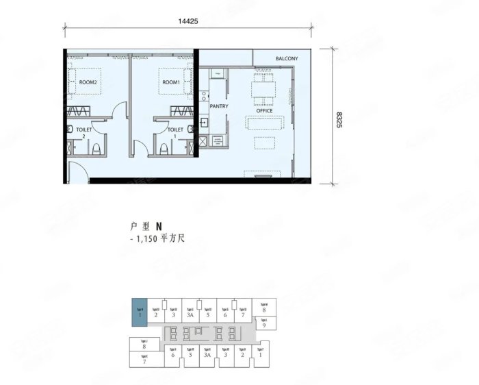 马来西亚吉隆坡¥278～432万吉隆坡 网红The FACE II 酒店式公寓新房公寓图片