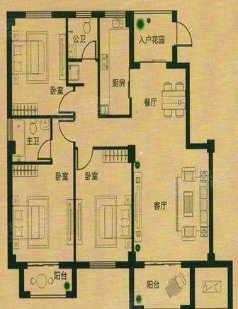 融园天地3室2厅2卫131.68㎡南33万