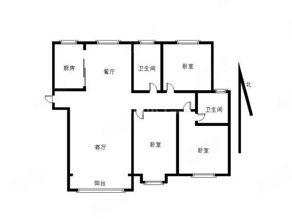 上海现代城西区3室2厅2卫125㎡南97万