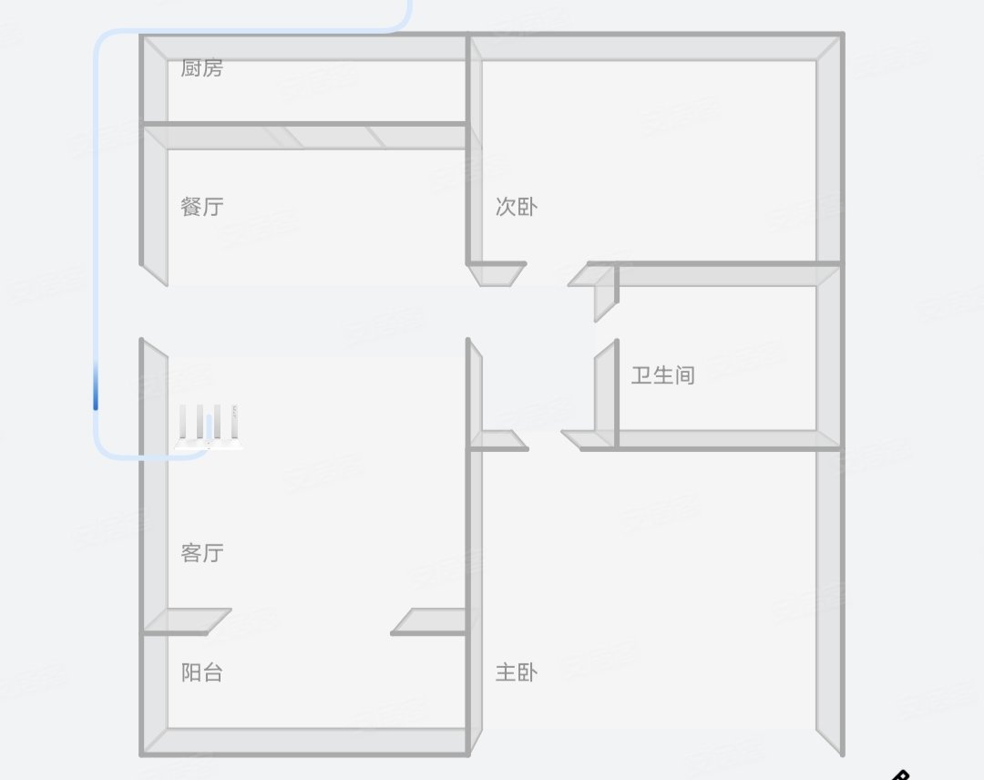 凯地家园南区2室2厅1卫96.88㎡南北36万