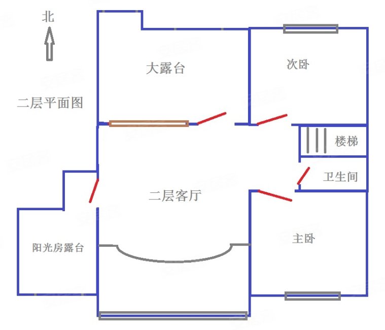 东润国际5室3厅2卫211.47㎡南北188万