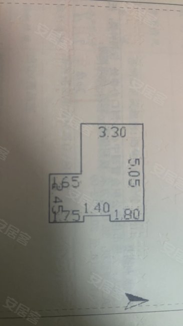 国合锦里1室0厅1卫30.03㎡西110万