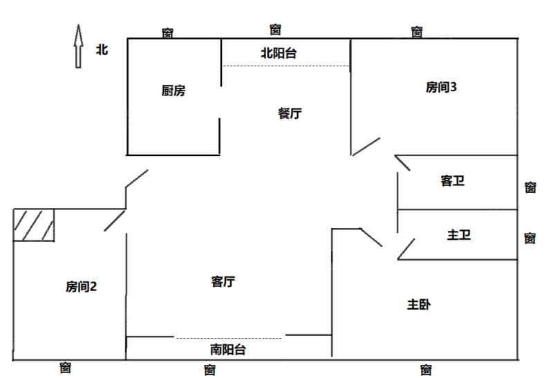 紫欣苑3室2厅2卫148㎡南235万