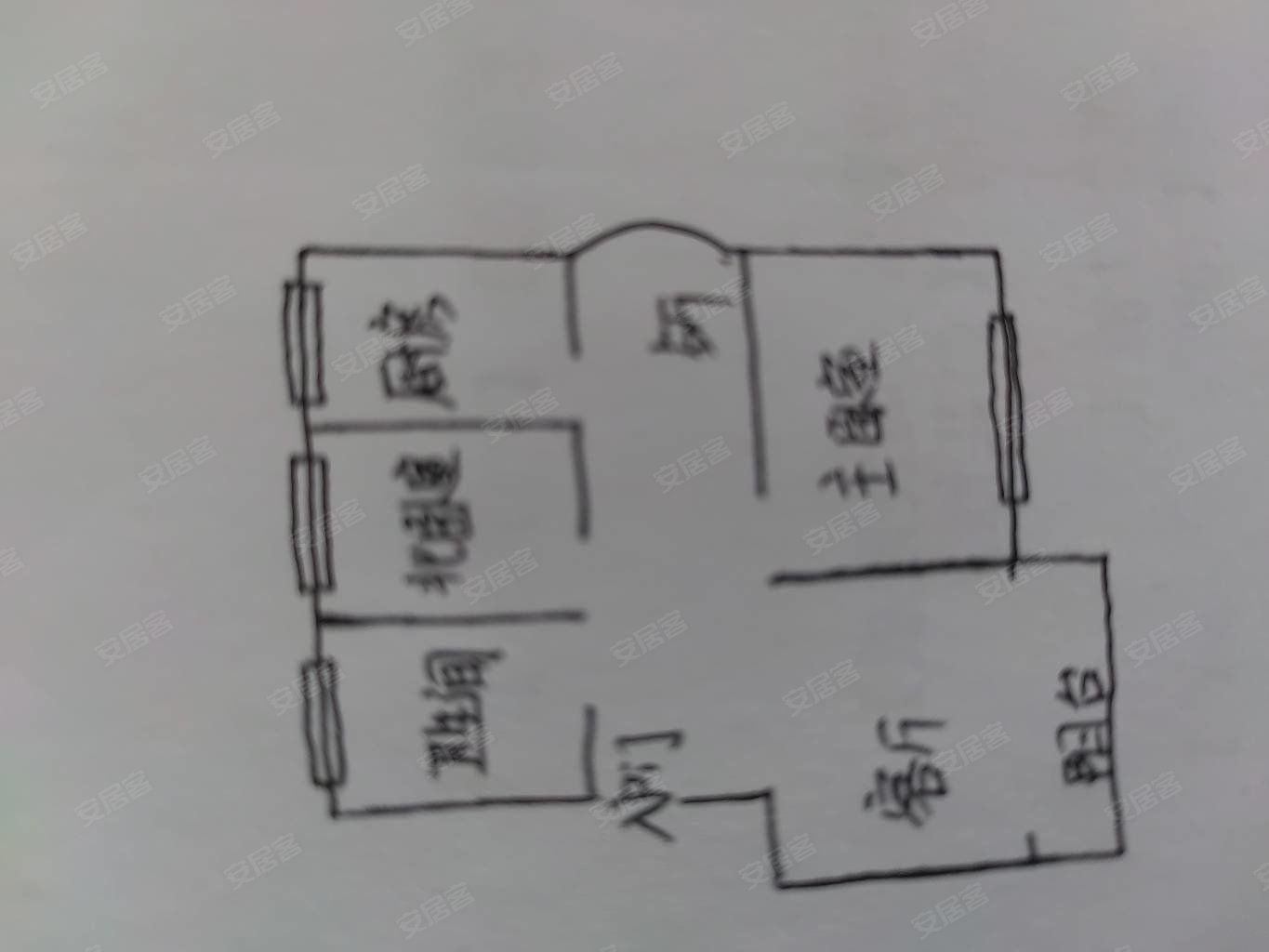 海安家园2室2厅1卫95㎡南北55万