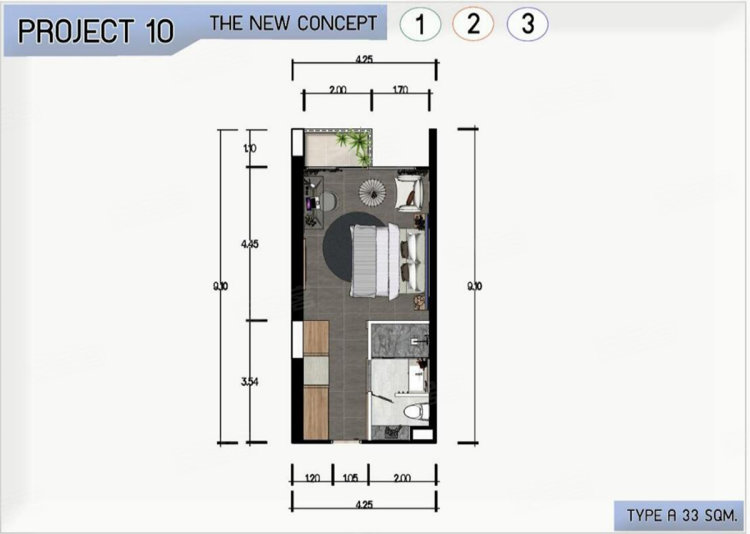 泰国清迈府清迈约¥46万清迈 新概念123项目 （The New Concept 1新房酒店公寓图片
