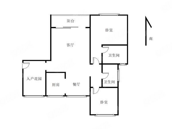 珠光新城(二期B区)2室2厅2卫91.75㎡南92万