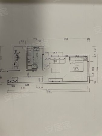 永新华世界湾1室0厅1卫58.16㎡南54万