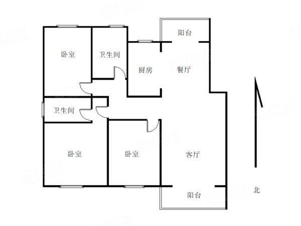 龙城御璟国际3室2厅2卫127.21㎡南北59万