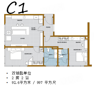 马来西亚吉隆坡约¥176～256万【吉隆坡·NOVO】领事馆路上的豪华公寓， 4年，年化新房公寓图片