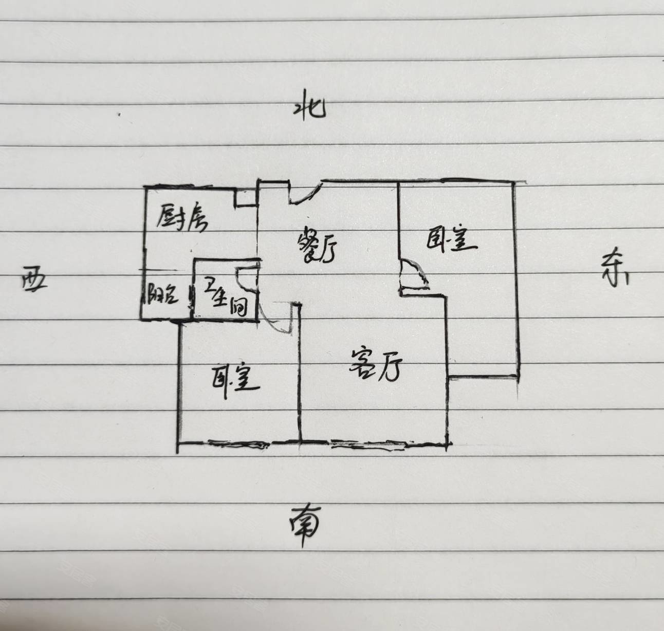 中泰万和苑2室2厅1卫96.78㎡南北58万