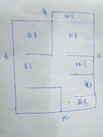 海珠苑2室1厅1卫62㎡南79.8万