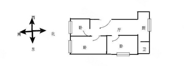 尚义街万寿巷15号院3室1厅1卫65㎡南105万