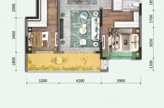 中南林樾3室2厅124.55㎡110万二手房图片