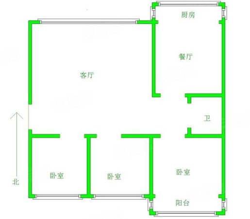 建兴里3室2厅1卫117.1㎡南北132万