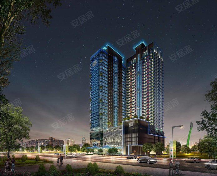 柬埔寨金边约¥103～342万双星 有商用、住宅可选 柬埔寨新房公寓图片