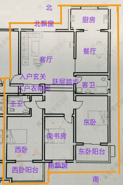 嘉慧园3室2厅2卫1厨3/4好楼层边套一梯两户 带地下室